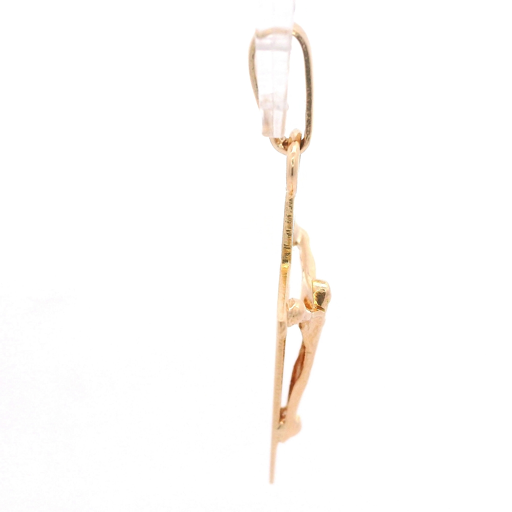 Colgante de Oro Amarillo 18K Crucifijo con Valier