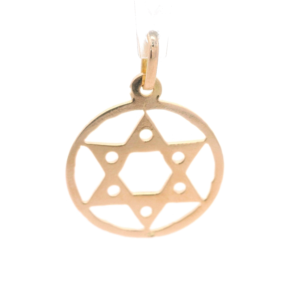 Colgante de Oro Amarillo 18K Estrella de David