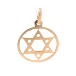 Colgante de Oro Amarillo 18K Estrella de David