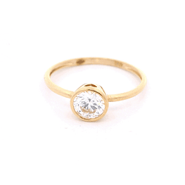 Anillo de Oro Amarillo 18K Punto de Luz