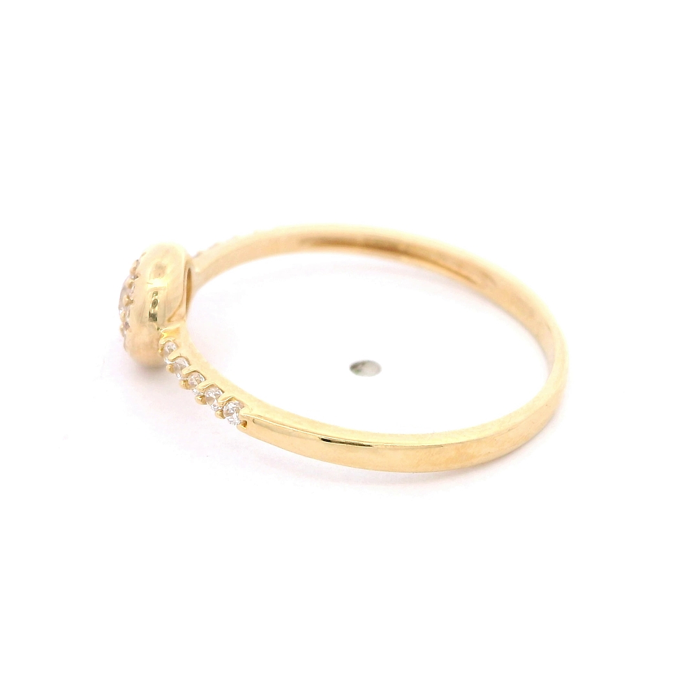 Anillo de Oro Amarillo 18K Cintillo Halo