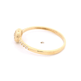 Anillo de Oro Amarillo 18K Cintillo Halo