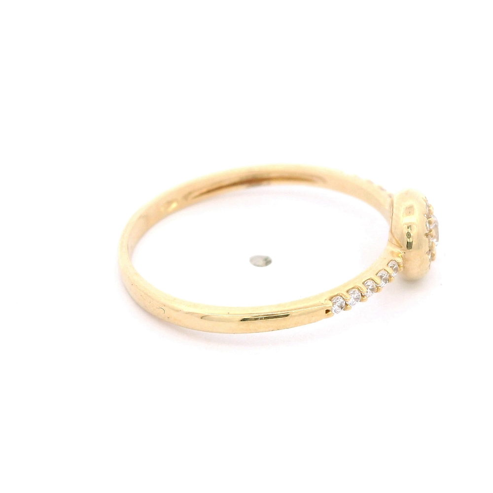 Anillo de Oro Amarillo 18K Cintillo Halo