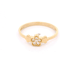 Anillo de Oro Amarillo 18K Flores