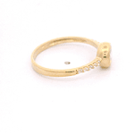 Anillo de Oro Amarillo 18K Cintillo Punto de Luz