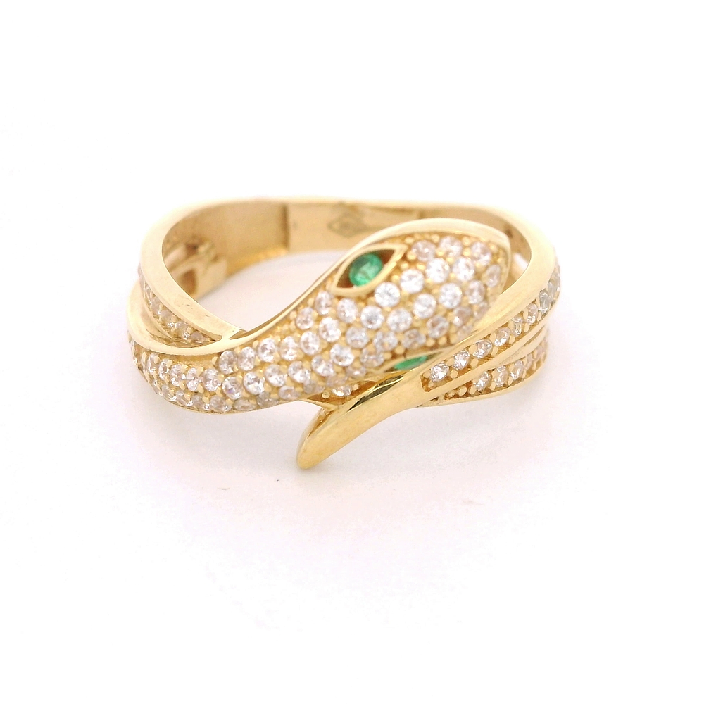 Anillo de Oro Amarillo 18K Serpiente Enredada