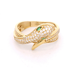 Anillo de Oro Amarillo 18K Serpiente Enredada