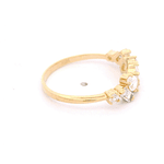 Anillo de Oro Amarillo 18K Cintillo con Piedras Geométricas