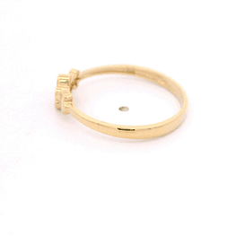 Anillo de Oro Amarillo 18K Flores