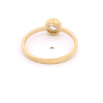 Anillo de Oro Amarillo 18K Cintillo Punto de Luz