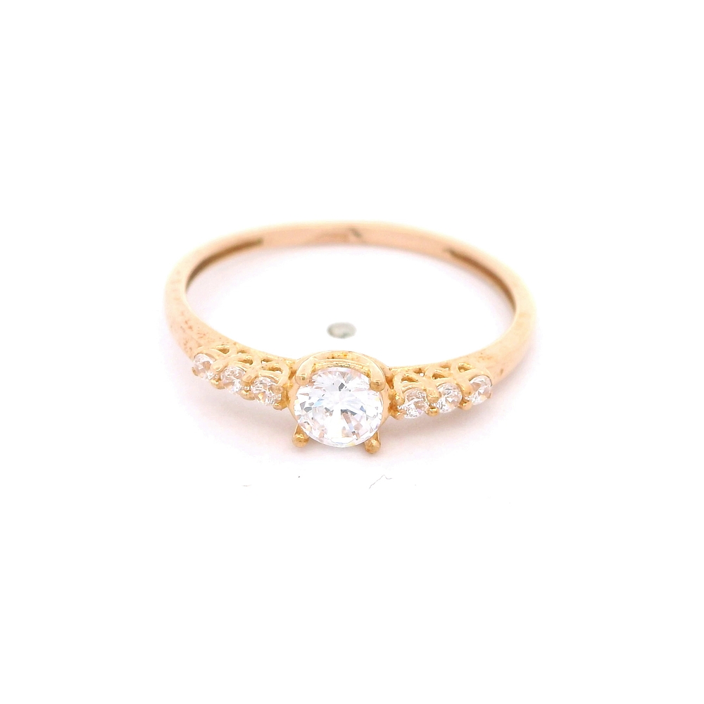 Anillo de Oro Amarillo 18K Cintillo Solitario