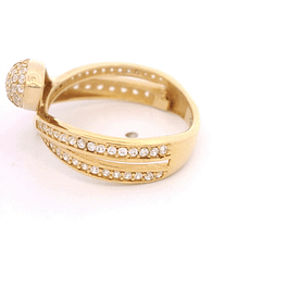 Anillo de Oro Amarillo 18K Serpiente Enredada