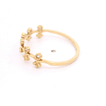 Anillo de Oro Amarillo 18K Cintillo Flores