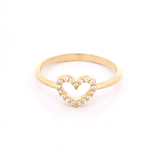 Anillo de Oro Amarillo 18K Corazón
