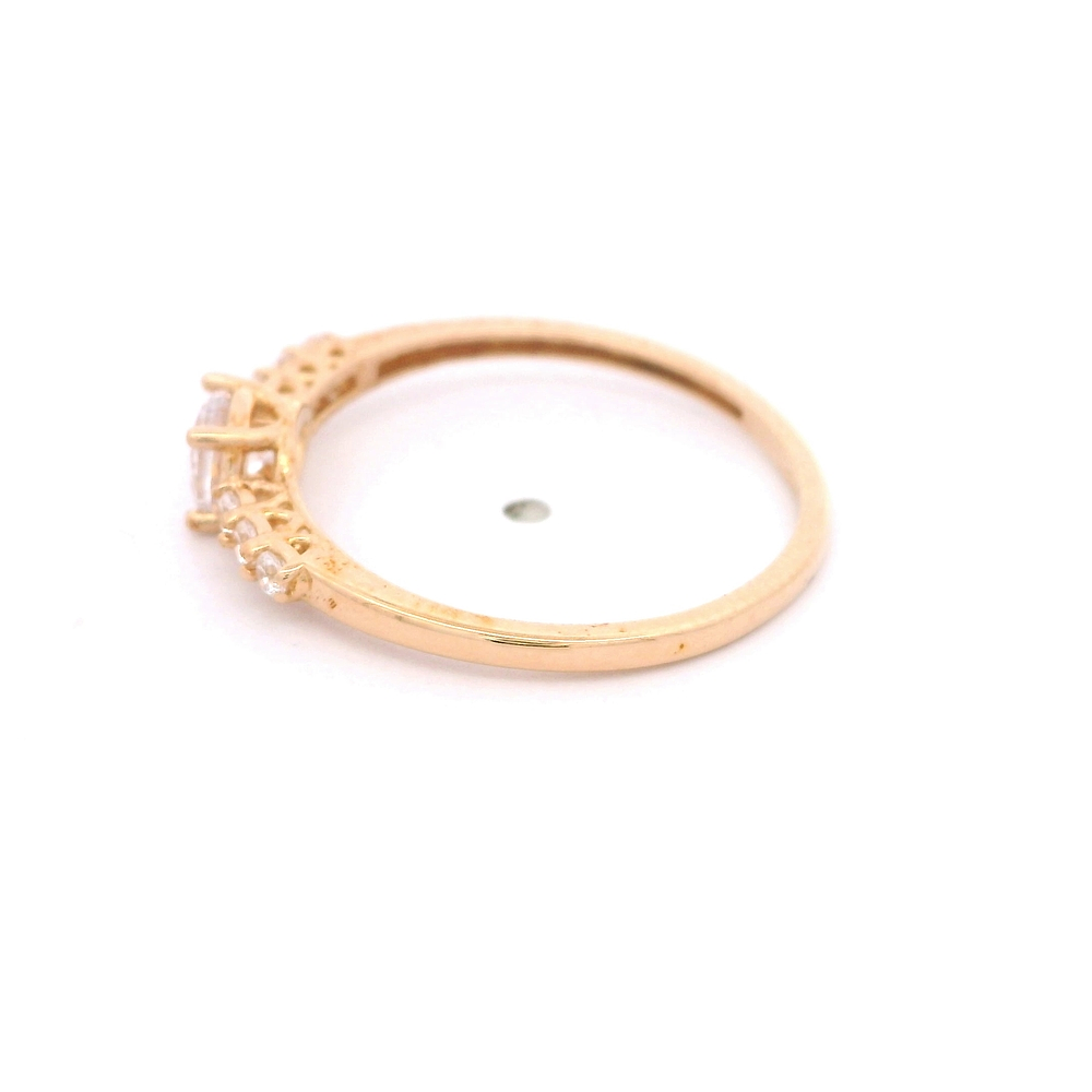 Anillo de Oro Amarillo 18K Cintillo Solitario