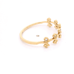 Anillo de Oro Amarillo 18K Cintillo Flores