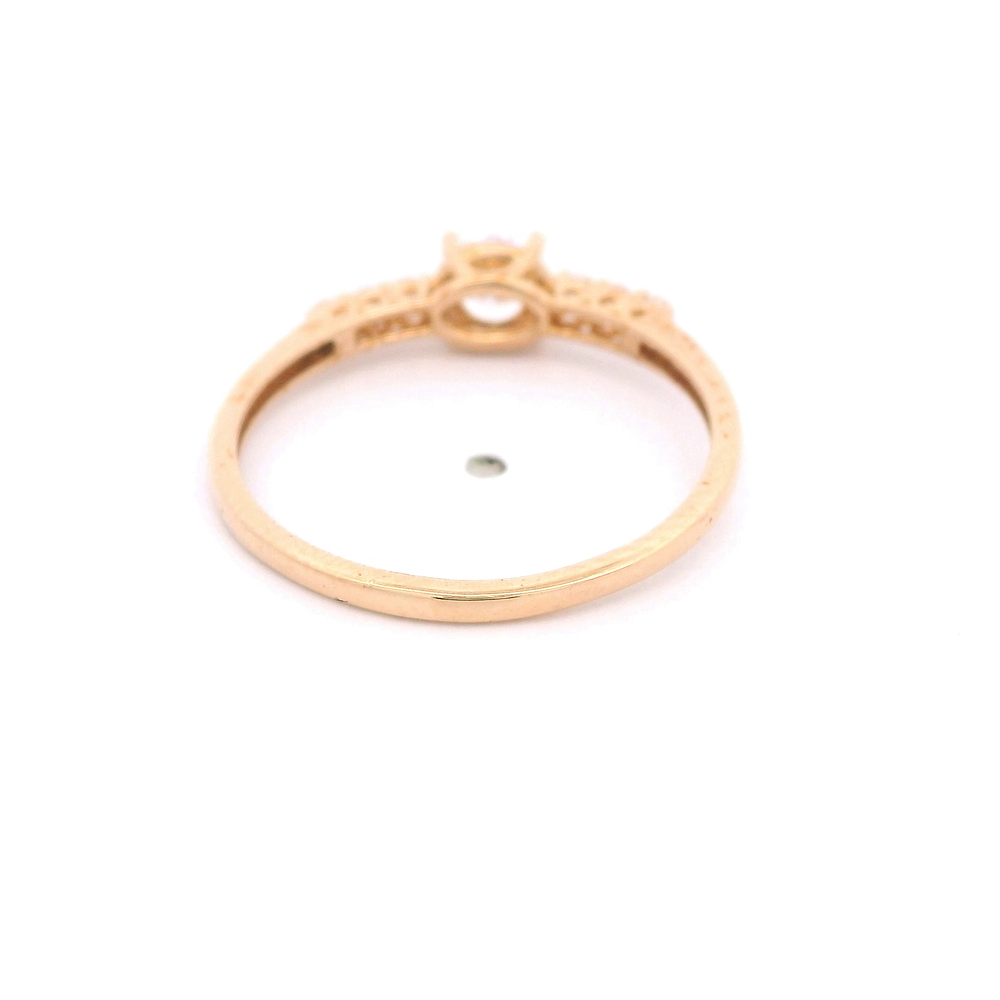 Anillo de Oro Amarillo 18K Cintillo Solitario
