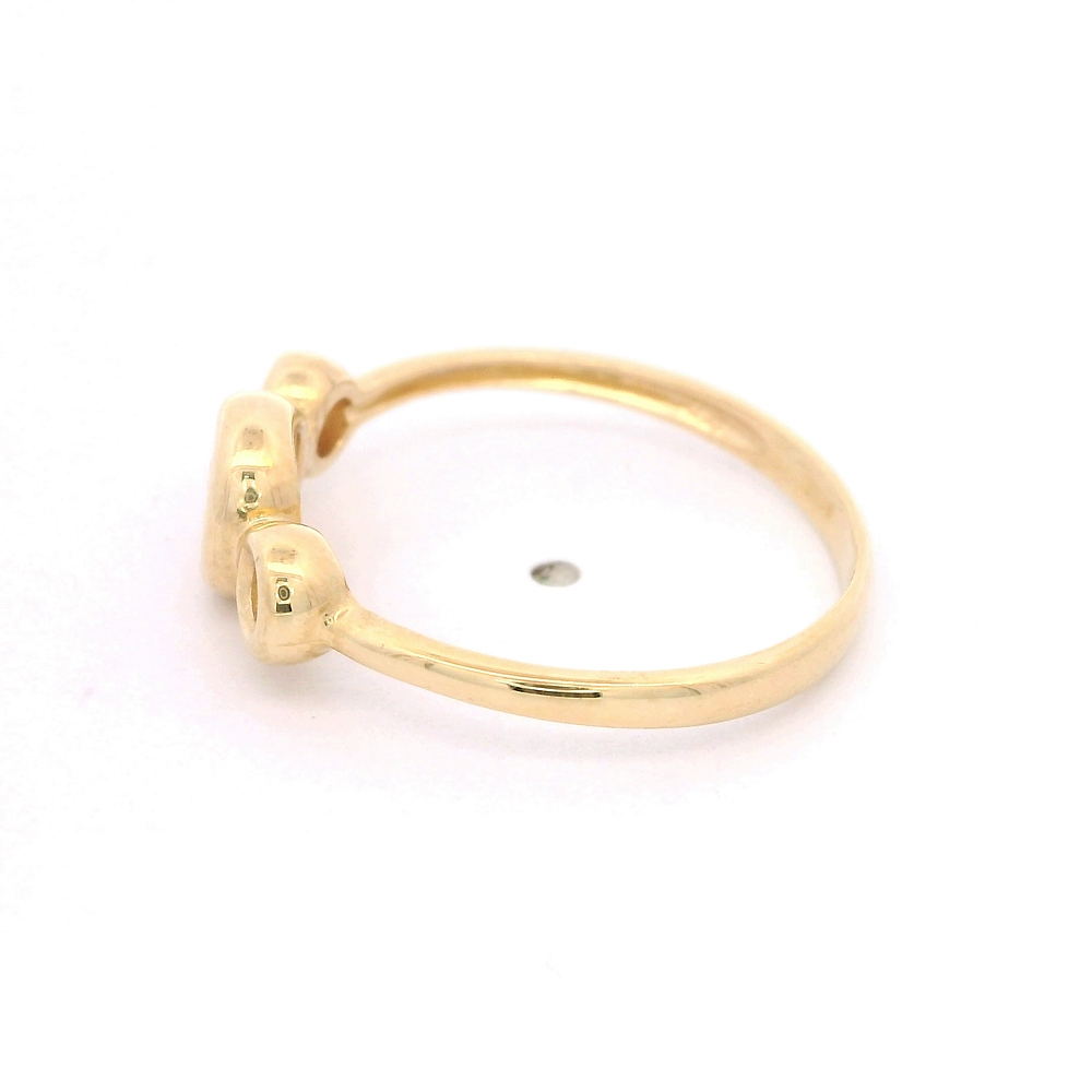 Anillo de Oro Amarillo 18K Punto de Luz Triple