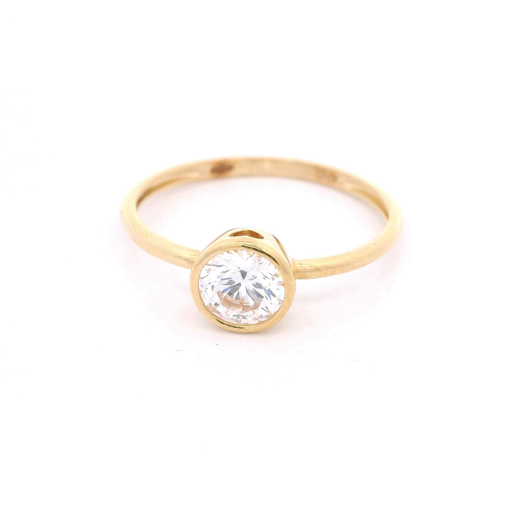 Anillo de Oro Amarillo 18K Punto de Luz