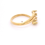 Anillo de Oro Amarillo 18K Crossed Calado