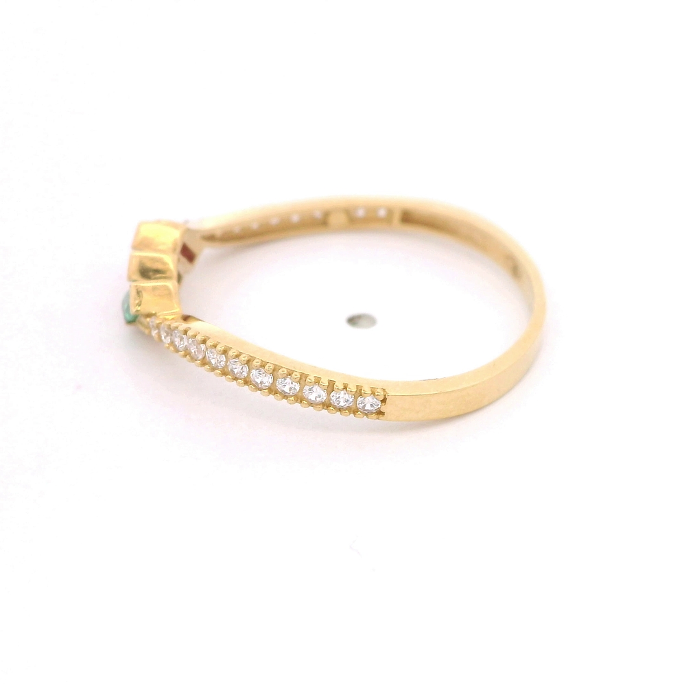 Anillo de Oro Amarillo 18K Cintillo Crossed