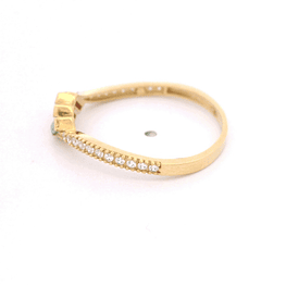 Anillo de Oro Amarillo 18K Cintillo Crossed