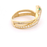 Anillo de Oro Amarillo 18K Serpiente Enredada