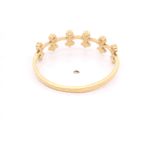 Anillo de Oro Amarillo 18K Cintillo Flores