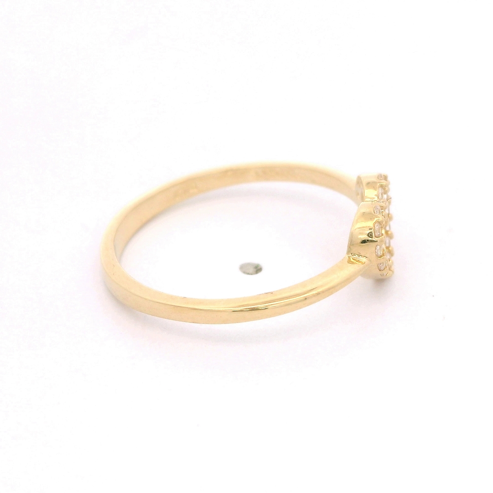 Anillo de Oro Amarillo 18K Corazón