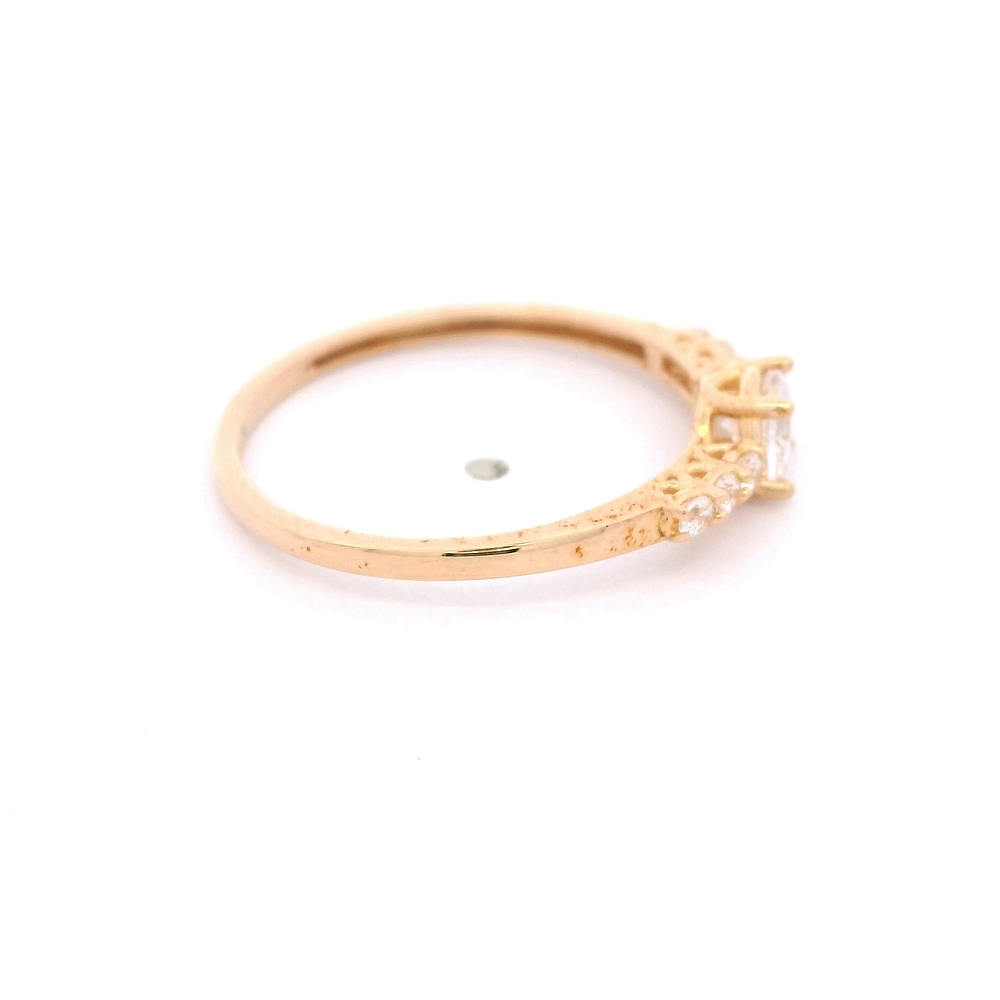 Anillo de Oro Amarillo 18K Cintillo Solitario