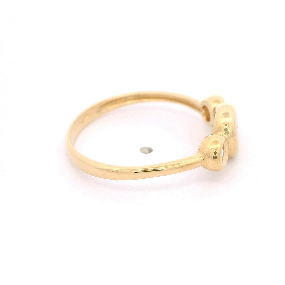 Anillo de Oro Amarillo 18K Punto de Luz Triple