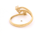 Anillo de Oro Amarillo 18K Crossed Calado