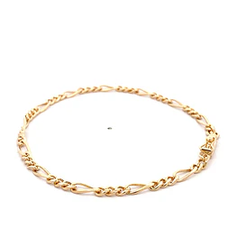 Pulsera de Oro Amarillo 18K Figaro 3x1