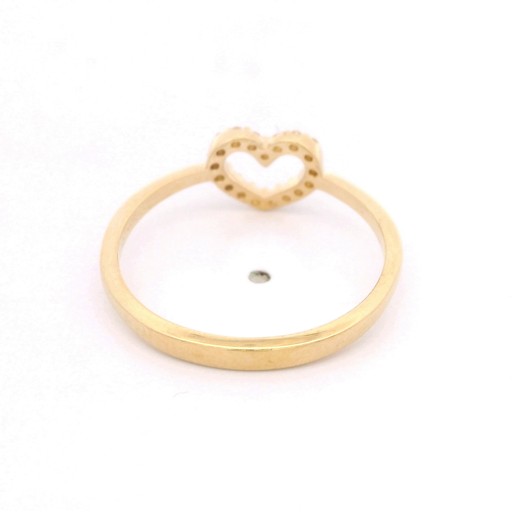Anillo de Oro Amarillo 18K Corazón