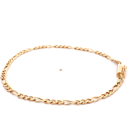 Pulsera de Oro Amarillo 18K Figaro 3x1