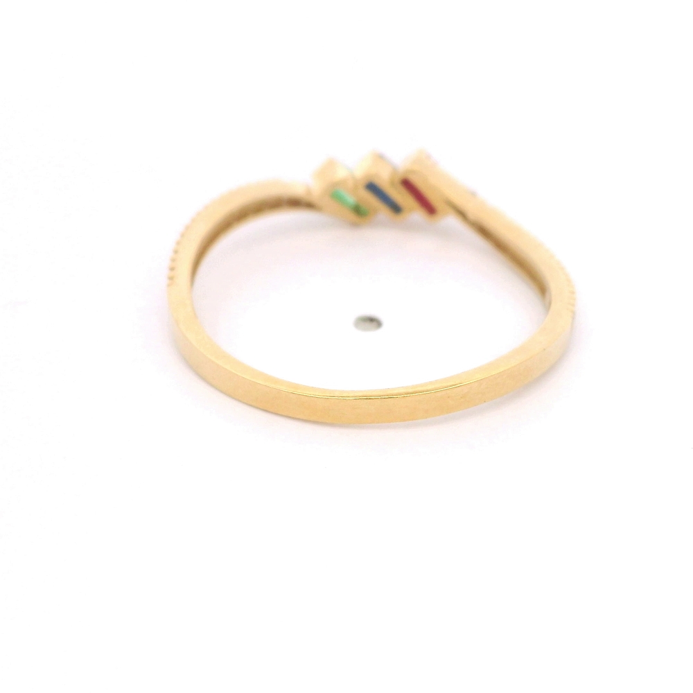 Anillo de Oro Amarillo 18K Cintillo Crossed