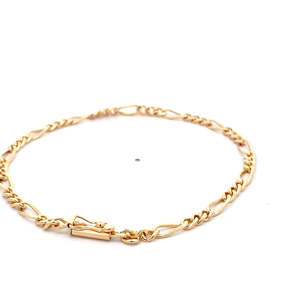 Pulsera de Oro Amarillo 18K Figaro 3x1
