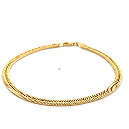 Pulsera de Oro Amarillo 18K Barbada Americana