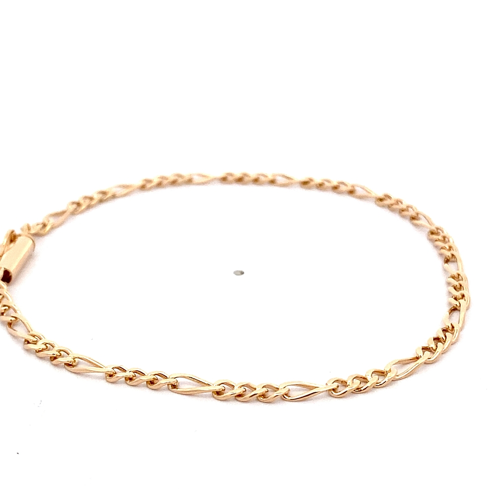 Pulsera de Oro Amarillo 18K Figaro 3x1