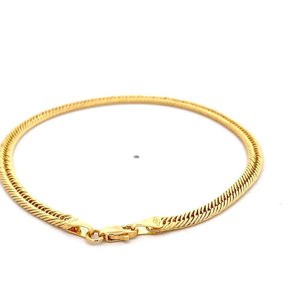 Pulsera de Oro Amarillo 18K Barbada Americana