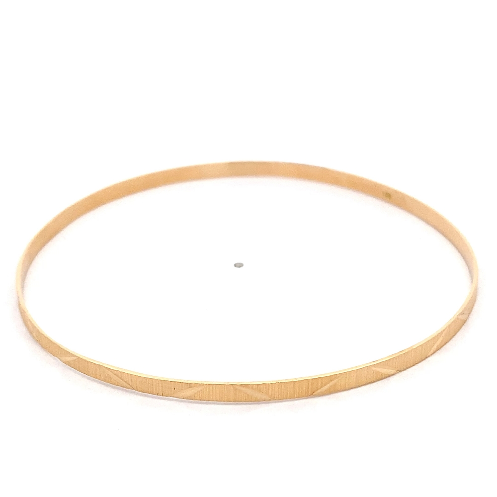 Pulsera de Oro Amarillo 18K Esclava Rígida Tallada
