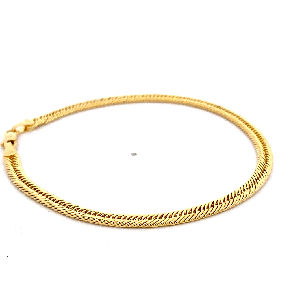 Pulsera de Oro Amarillo 18K Barbada Americana