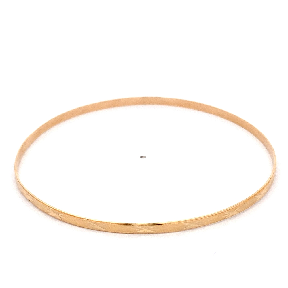 Pulsera de Oro Amarillo 18K Esclava Rígida Tallada