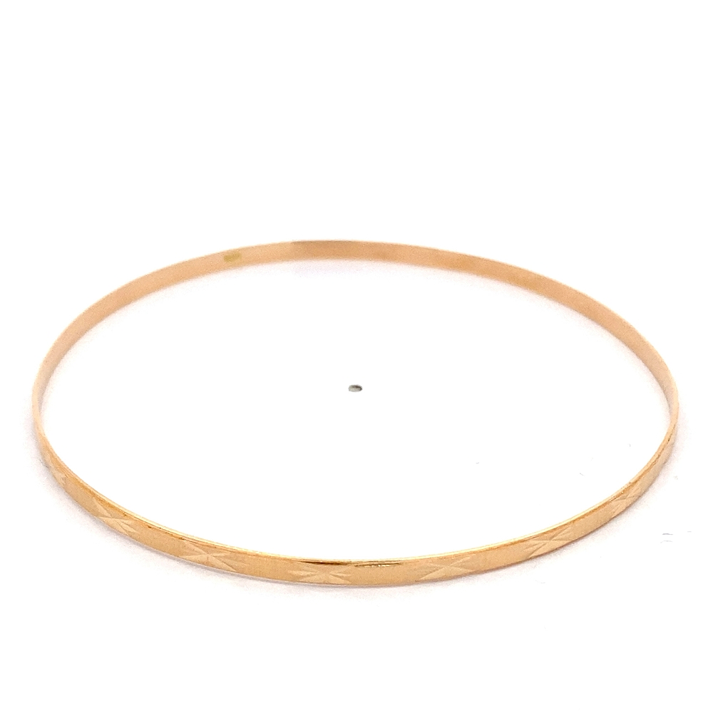 Pulsera de Oro Amarillo 18K Esclava Rígida Tallada