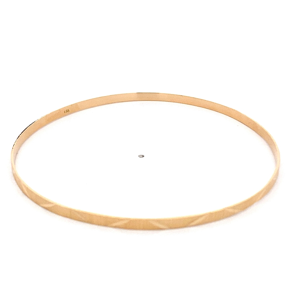 Pulsera de Oro Amarillo 18K Esclava Rígida Tallada