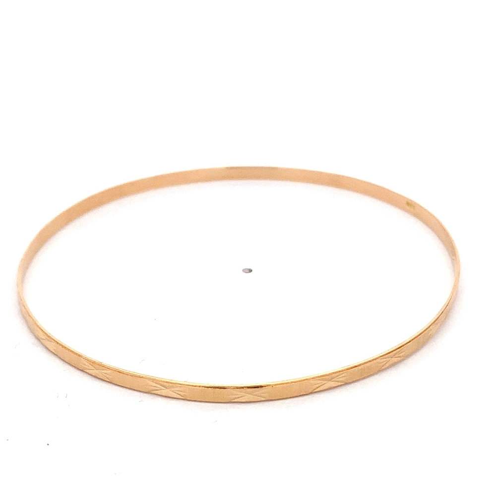 Pulsera de Oro Amarillo 18K Esclava Rígida Tallada