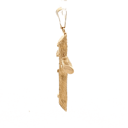 Colgante de Oro Amarillo 18K Cruz Tronco de Arbol