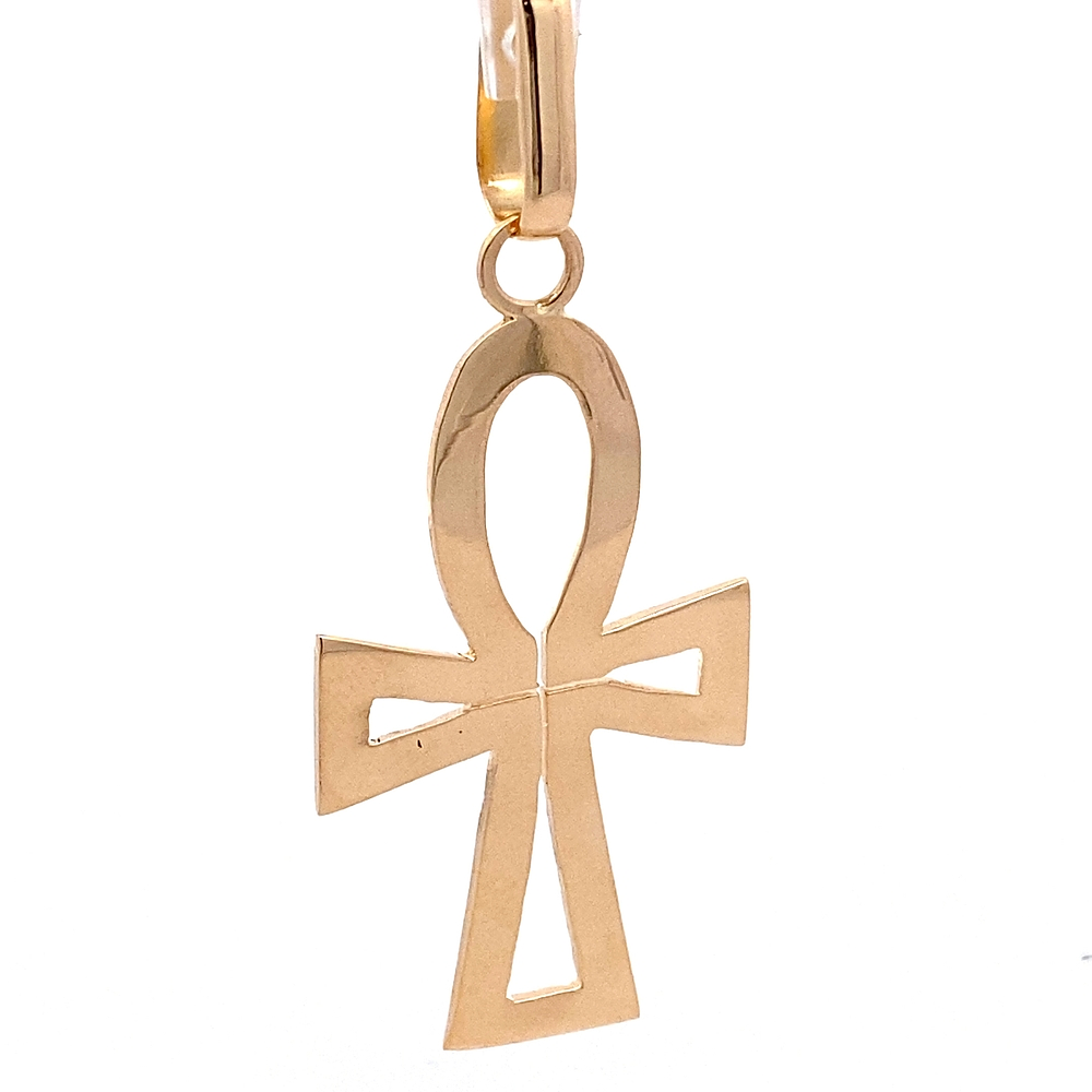 Colgante de Oro Amarillo 18K Cruz Egipcia Calada
