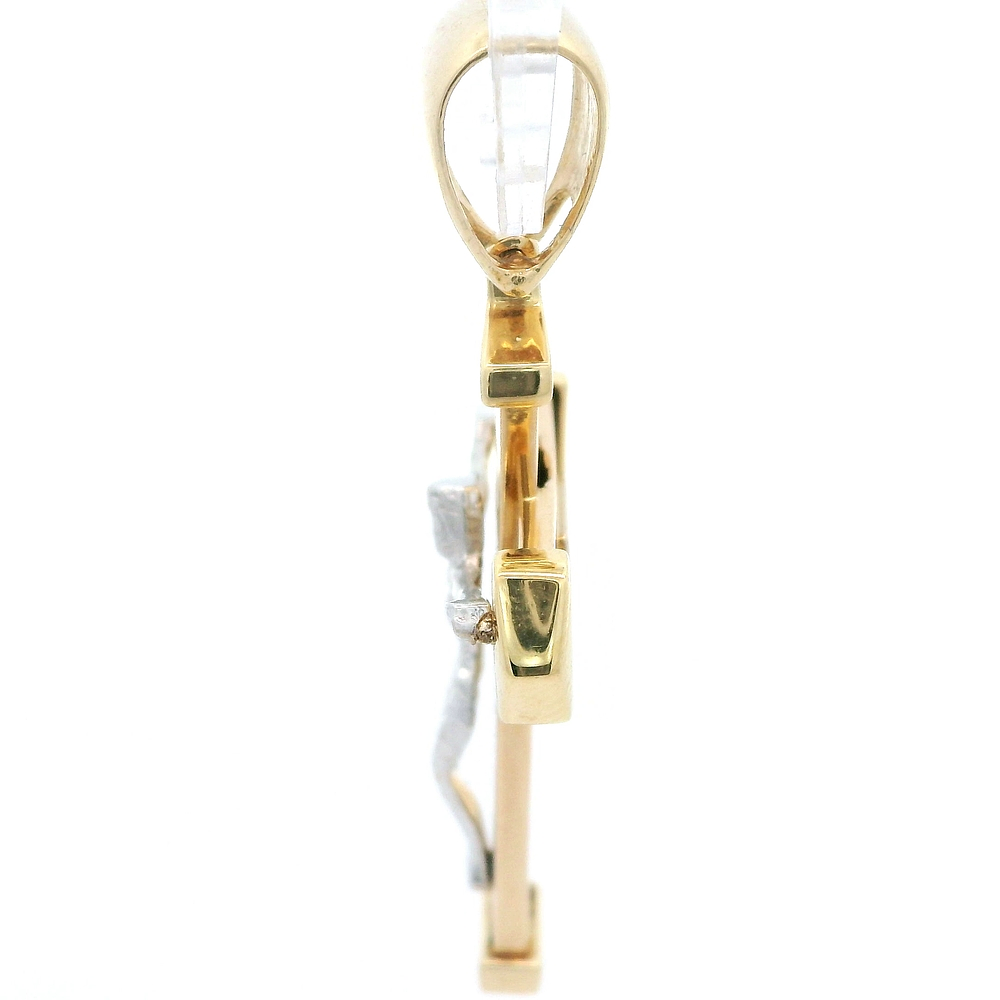 Colgante de Dos Oros 18K Cruz