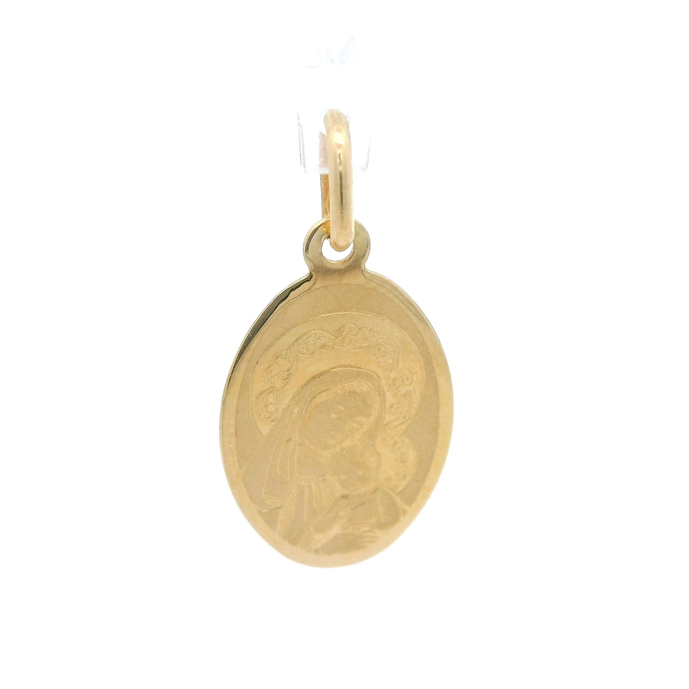 Colgante de Oro Amarillo 18K Virgen Maria